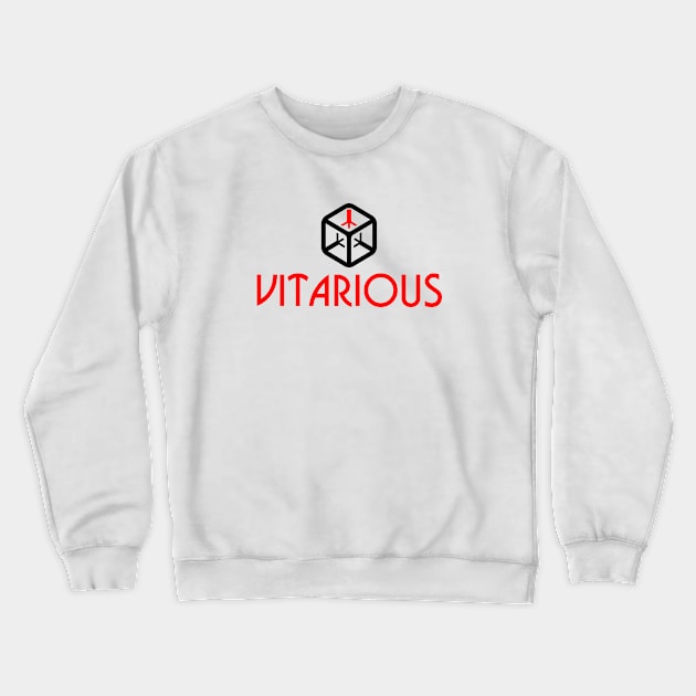 Vitarious Streaming Shirt Crewneck Sweatshirt by Vitarious